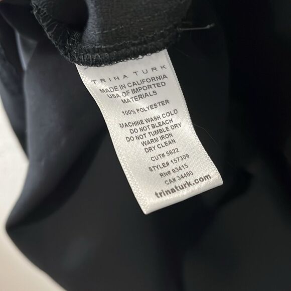 TRINA TURK Alaina Sleeveless Popover Dress, Black, Size 6 - Picture 10 of 11